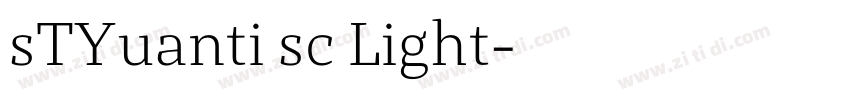 sTYuanti sc Light字体转换